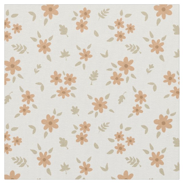 Tecido Floral Delicado Boho Cores Neutras Casa de Campo (Detalhe)