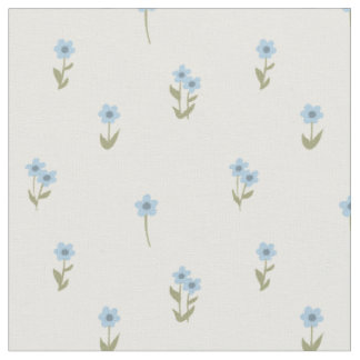 Tecido Floral Delicado Cottagecore Boho Flor Silvestre Az