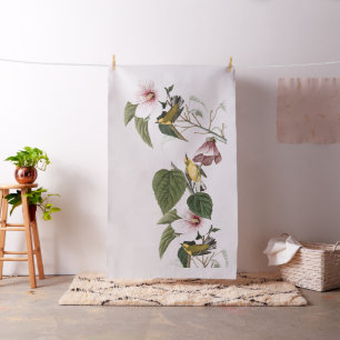 Tecido floral dos animais selvagens dos pássaros