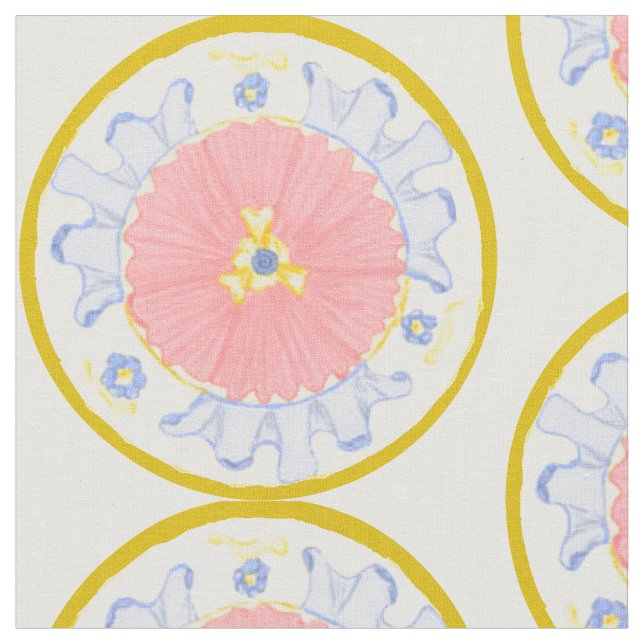 Tecido Floral Floral Medallion Plate (Detalhe)