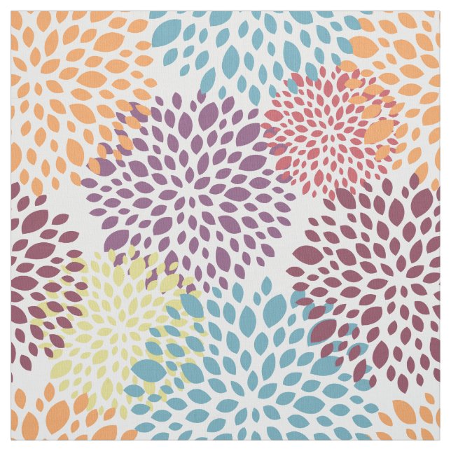 Tecido Floral Multicolor Moderno (Modelo)