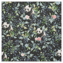 Tecido Floral Panda Pattern