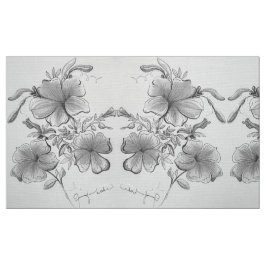 Tecido Floral Preto e Branco