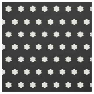 Tecido Floral preto e branco das flores pequenas bonitos