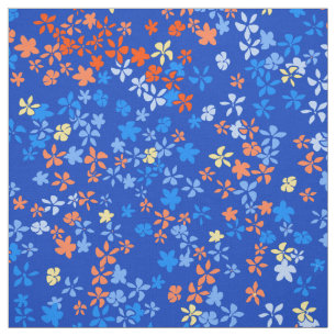 Tecido Floral psicadélico do vintage do ponto da