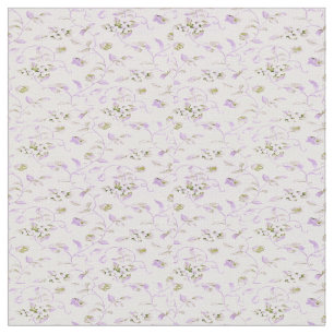 Tecido Floral Púrpura Pastel