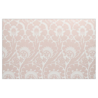 Tecido Floral Renascença Rosa e Branco