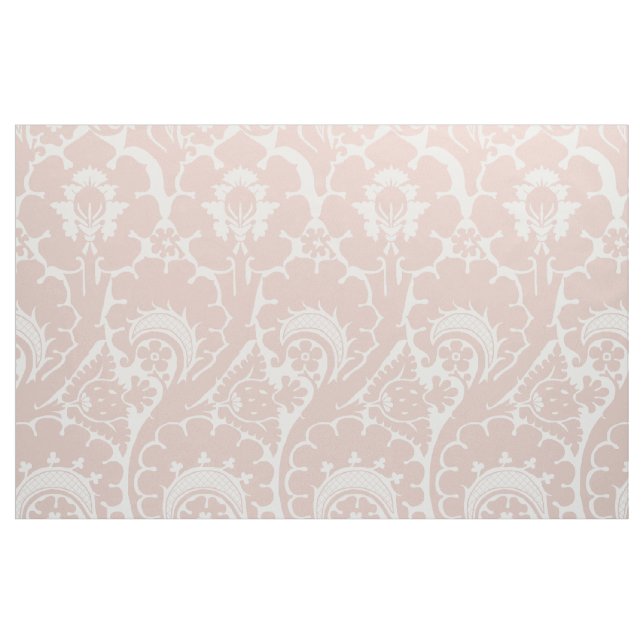 Tecido Floral Renascença Rosa e Branco (Fat Quarter)