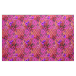 tecido floral retro magenta