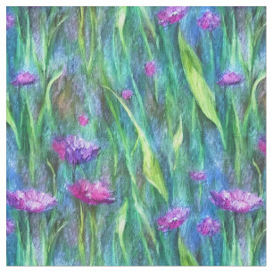 Tecido Floral Roxo