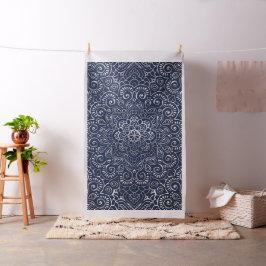 Tecido Floral Silver Mandala