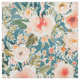 Tecido Floral tropical do HIBISCUS NIGHTSWEATS