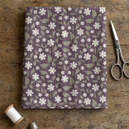 Tecido Floral Vintage Moderno Chalé Sage & Plum