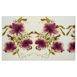 Tecido Flores Amarelas Borgonhetas