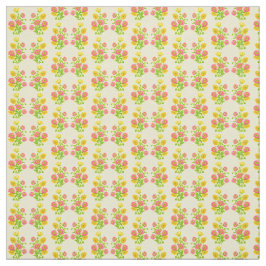 Tecido Flores Amarelas Cor-de-Rosa