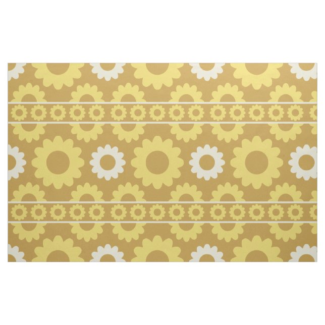 Tecido Flores amarelas da década de 1970 (Fat Quarter)
