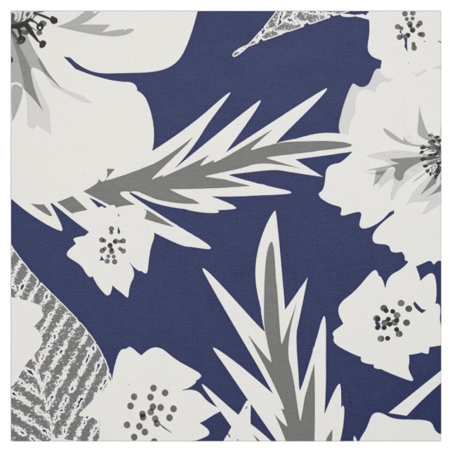 Tecido Flores brancas. (Modelo)