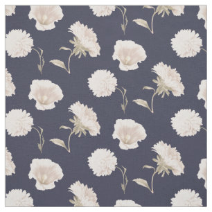 Tecido Flores brancas