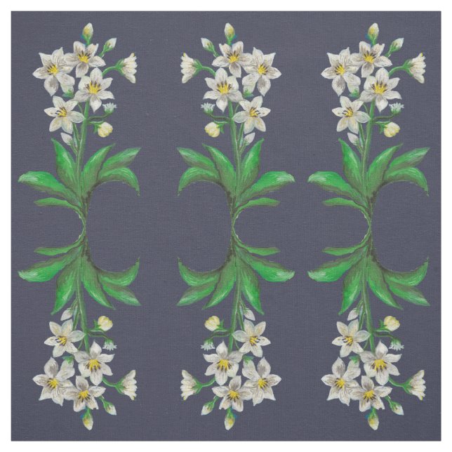 Tecido flores brancas da amazona (Modelo)