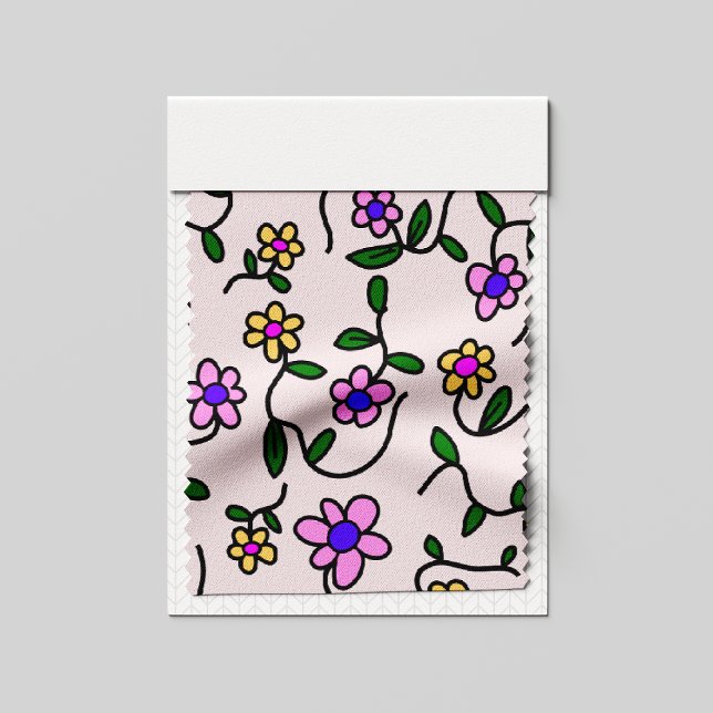 Tecido Flores Coloridas, Padrão Floral, Verdura, Boho (Criador carregado)