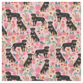 Tecido Flores cor-de-rosa para cães rottweiler