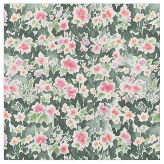 Tecido Flores de Aquarela