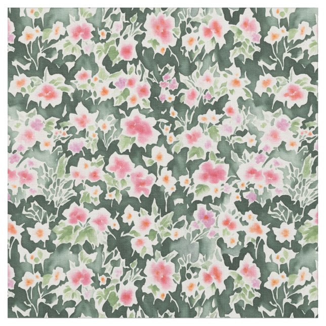 Tecido Flores de Aquarela (Detalhe)