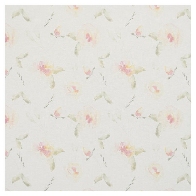 Tecido Flores de Aquarela-limão (Modelo)