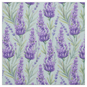 Tecido Flores de Lavanda de Aquarela para Decores Frances