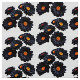 Tecido Flores de veludo pretas