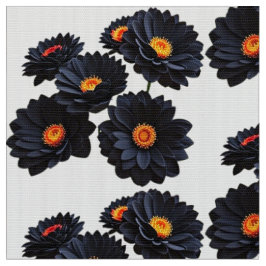 Tecido Flores de veludo pretas