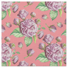 Tecido Flores do Jardim de Camélias Rosa