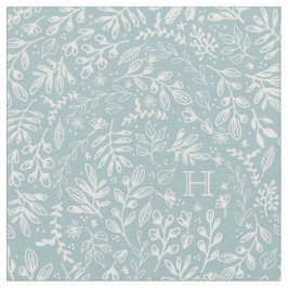 Tecido Flores Monogrammed da colheita de |