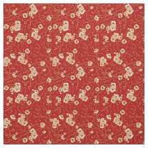 Flores pequenas no teste padrão vermelho