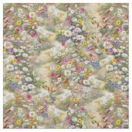 Tecido Flores próximas a um caminho