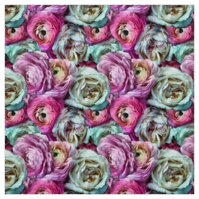 Tecido Flores Românticas (Modelo)