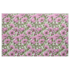 Tecido Flores rosa Cosmos