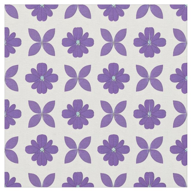 Tecido Flores Roxas com Fundo Claro (Detalhe)