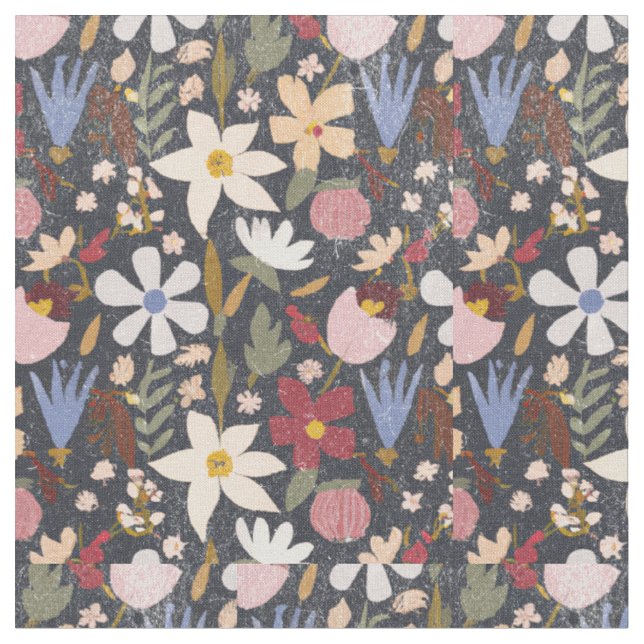 Tecido Flores silvestres retrô shabby chic (Detalhe)