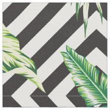 Flores Tropicais Modernas com Padrão Geométrico