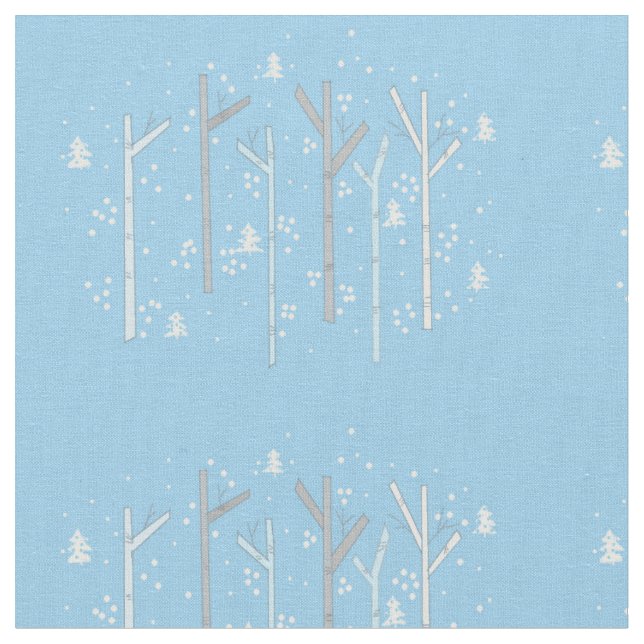 Tecido Floresta de Árvores de Aves (Detalhe)