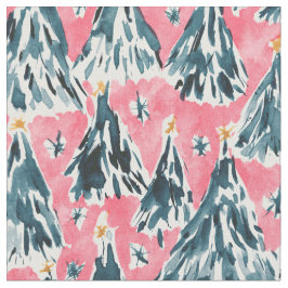 Tecido Floresta de Pinheiros de Feriado das ÁRVORES