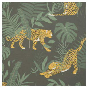 Tecido Floresta Exótica Leopardo Falso Camuflagem Verde E
