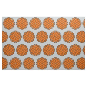 Tecido Flower Laranja Fbon por Kenneth Yoncich