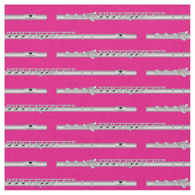 Tecido Flute Music Musical Room Decor Pink (Detalhe)