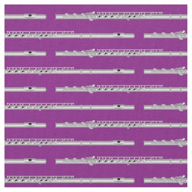 Tecido Flute Music Musical Room Decor Purple (Detalhe)