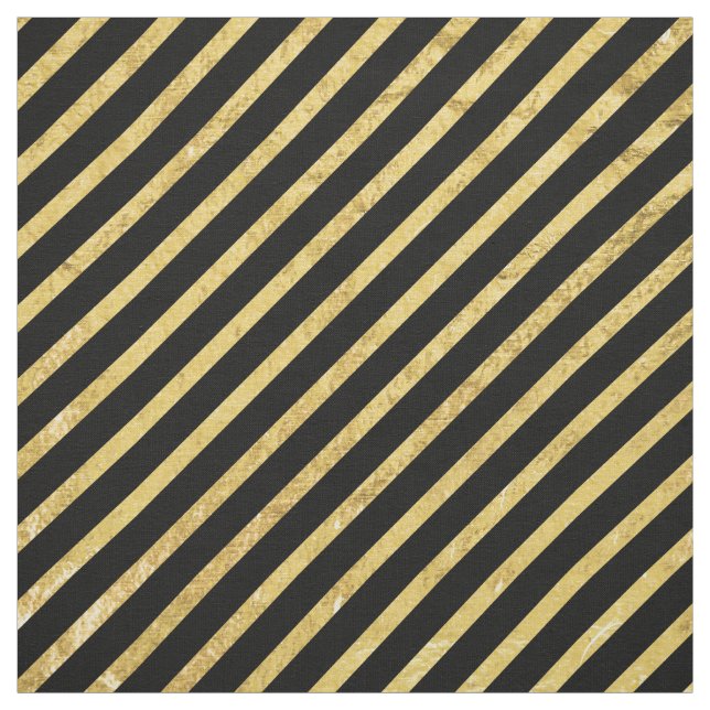 Tecido Folha de ouro e teste padrão diagonal preto das (Modelo)