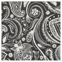 Folha Floral Branca sobre fundo preto personalizad