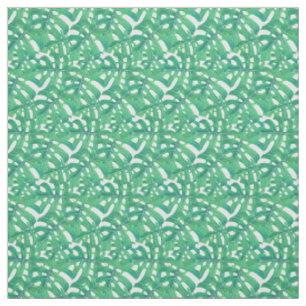 Tecido Folha tropical monstera verde padrão branco b