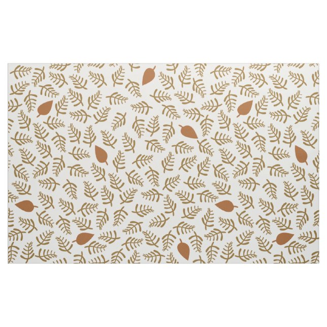 Tecido Folhagem Castanha E Folhas (Fat Quarter)